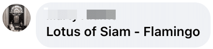 Facebook recommendation lotus of siam - flamingo 