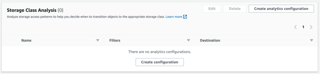 S3 storage class analysis