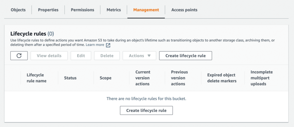 S3 cost optimization - S3 lifecycle rule