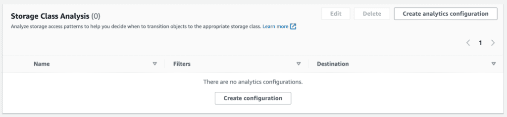 S3 storage class analysis