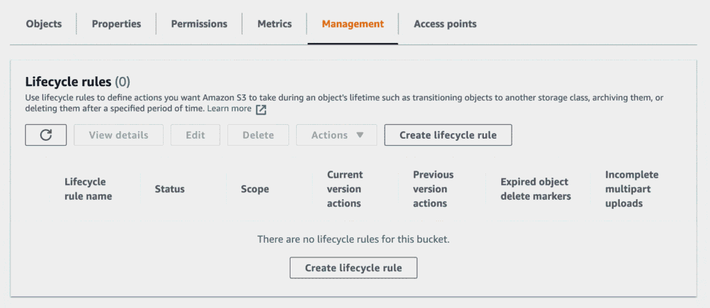 S3 cost optimization - S3 lifecycle rule